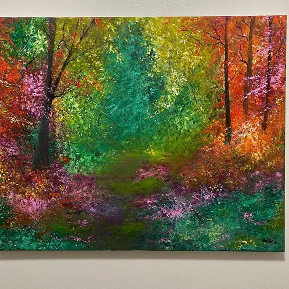 SOLD SIGNED ORIGINAL ACRYLIC LANDSCAPE PAINTING by me - Picture 1 of 1